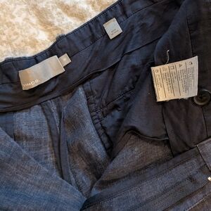Vince Navy Blue Linen Pants